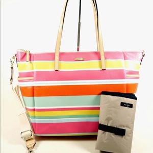Kate spade striped diaper bag